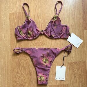 Acacia swimwear isla print Nell top Ralphy bottom pink floral